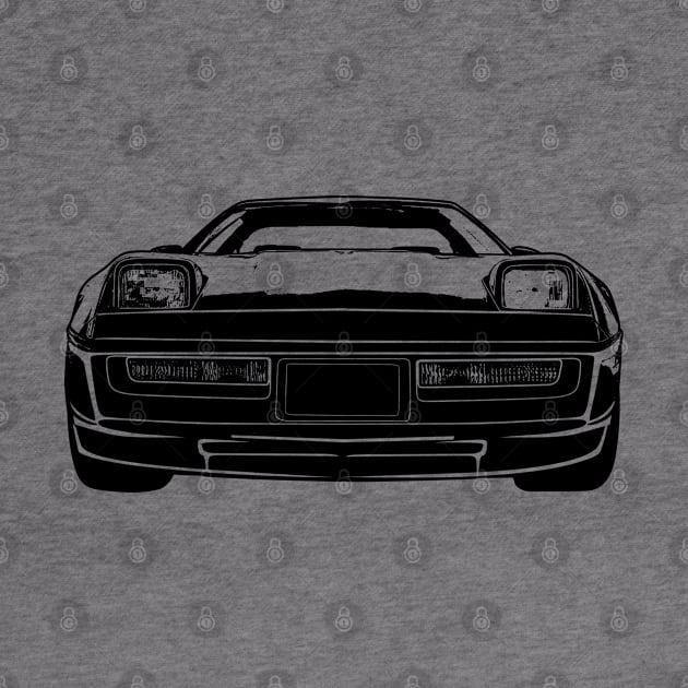 C4 Corvette Sketch Art by DemangDesign